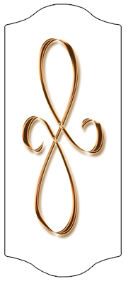 DARAY-C-601-CP-WT Copper Scroll White